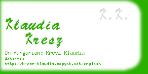 klaudia kresz business card